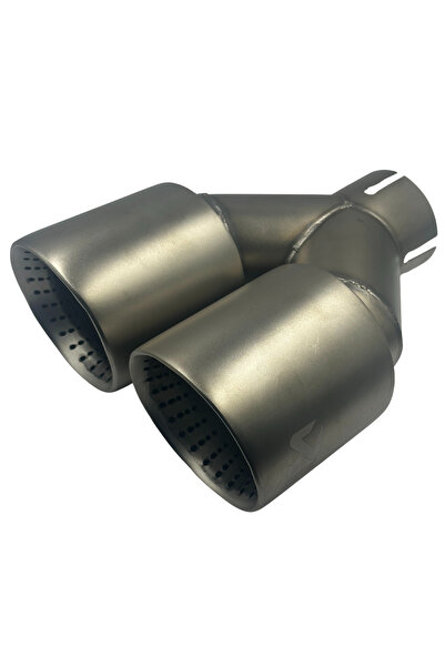 Universal 180 MM PASLANMAZ KROM TEK PARÇA ÇİFT ÇIKIŞ EGZOZ UCU