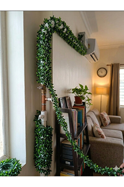 Yades 8 metre Yapay Çiçek Doğalgaz Borusu Mutfak Borusu Kapatıcı Sarmaşık Kap...