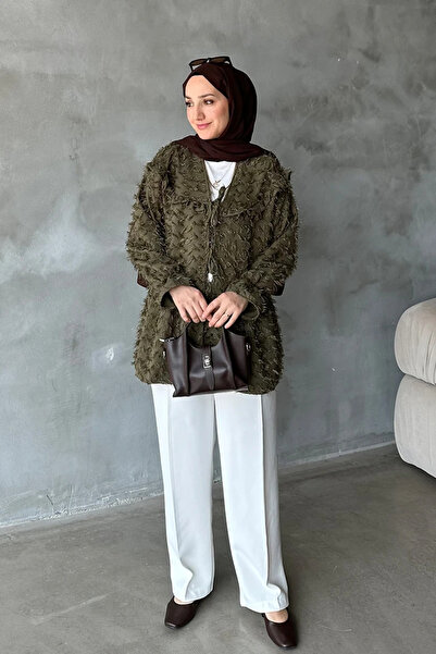 modagüven Tesettür HırkaPüsküllü Kimono