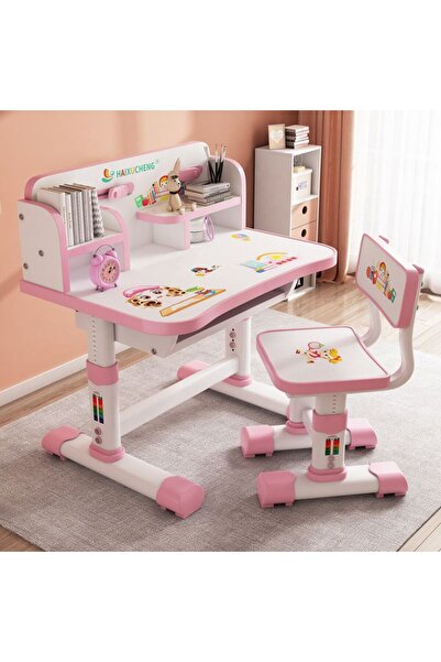 POWER Children's study desk and chair with storage drawers, cartoon-shaped re...