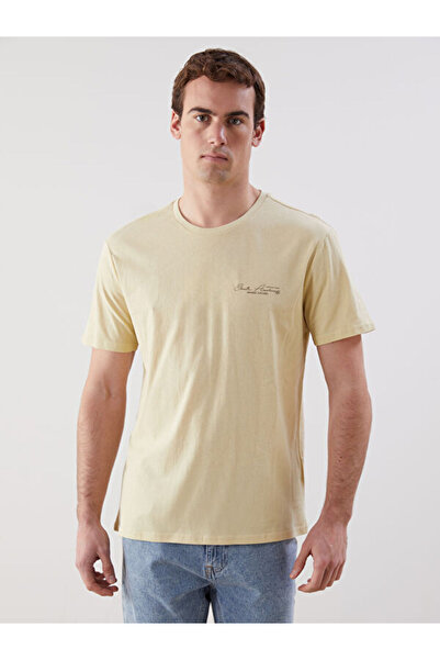 LC Waikiki RMZ GİYİM FARKIYA تي شيرت رجالي من القطن الممشط بأكمام قصيرة وياقة...