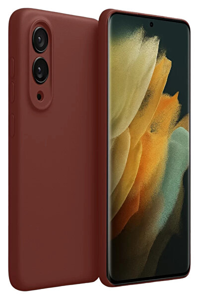 ZEMİRA HOME نيوفايس سامسونج جالاكسي S25 ايدج فيرست سيليكون - أحمر كلاريت