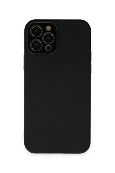 Beta Moda Hub غطاء حماية زجاجي لهاتف آيفون 12 برو من نيو فيس - أسود