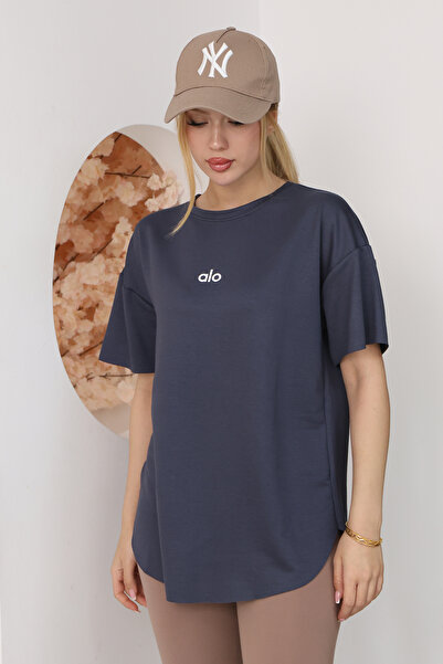 PIOVE Women's Oversize Basic T-Shirt – Relaxed Fit Casual Style