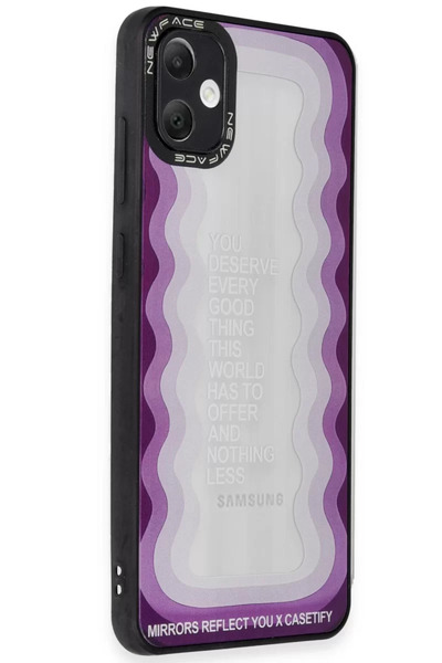 Beta Moda Hub نيوفايس حافظة سامسونج جالاكسي A05 غطاء مرآة منقوش - مرآة - 5