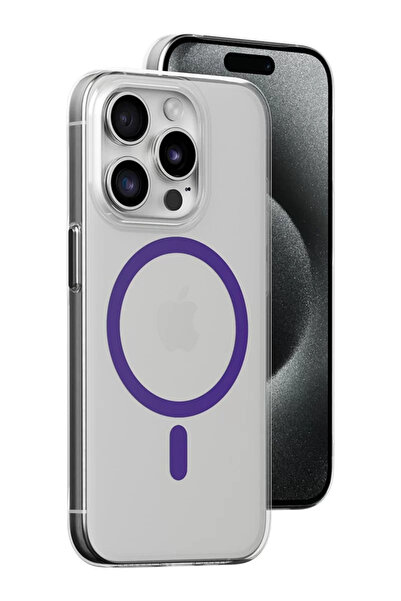 TeknoKapsül جراب جوكو آيفون 14 برو بابل ماغسيف غطاء الفقاعة الآمنة - بنفسجي