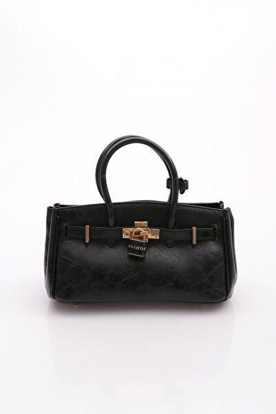 Levidor Siyah Uzun İnci Askılı Omuz Çantası