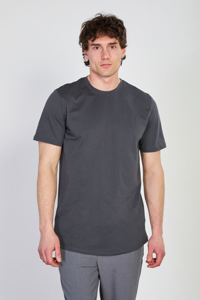 BARRELS AND OIL Men's Oval Cut T-Shirt - Anthracite