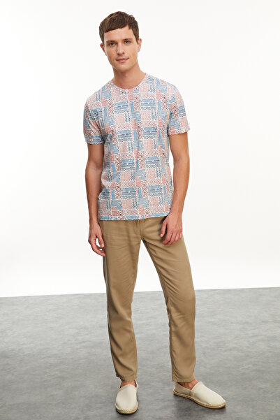 Mudo Ethnic Printed Crew Neck Short Sleeve T-Shirt