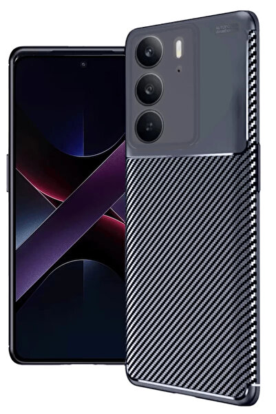 Beta Moda Hub غطاء كربون Newface Realme C75 4G بتركيز تلقائي - أزرق داكن