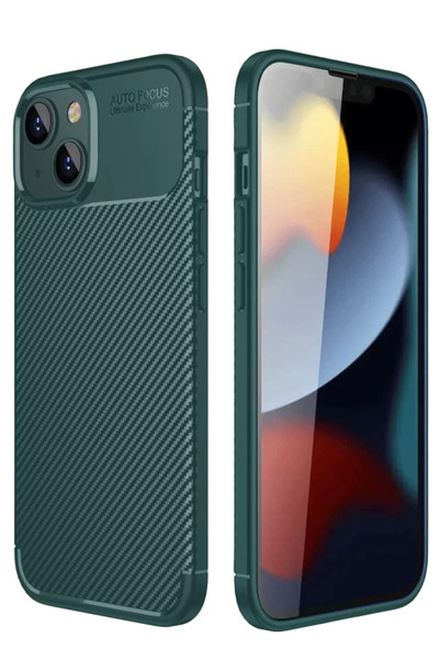 Beta Moda Hub حافظة Newface لهاتف iPhone 14 ذات غطاء كربوني بتركيز تلقائي - أ...