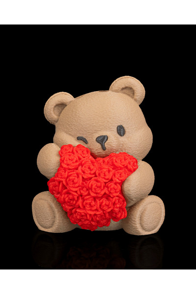 perim3d Cute Heart-Shaped Teddy Bear Bag Ornament – Gift Keychain Charm Acces...
