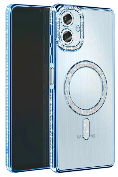 ZEMİRA HOME حافظة نيو فيس سامسونج جالاكسي A07 4G جوكي سيملي ماجنيتيك سيف - أزرق