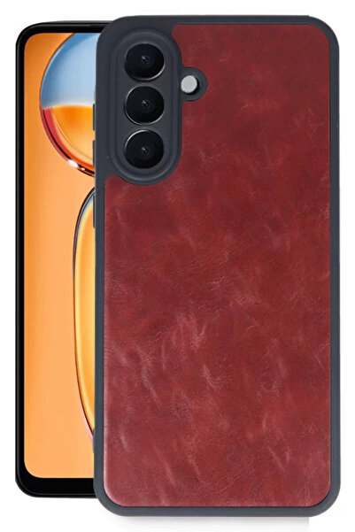 Beta Moda Hub حافظة نيو فيس لهاتف سامسونج جالاكسي A26 من الجلد - أحمر كلاريت