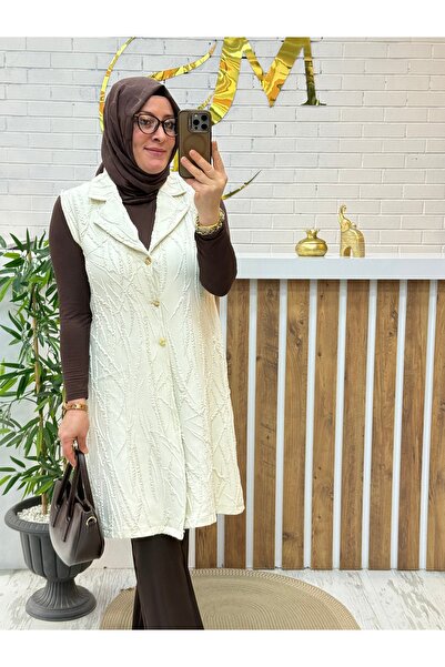 Meryemce Butik VARAKLI TESETTÜR YELEK (rahat kalıp)