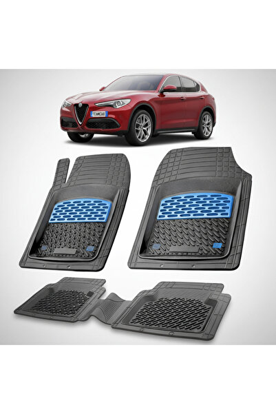 TEAMCAR Αλφά Ρομέο Στέλβιο Γενιά Ι Συμβατά Πατάκια Δαπέδου 2016+ |   Μπλε