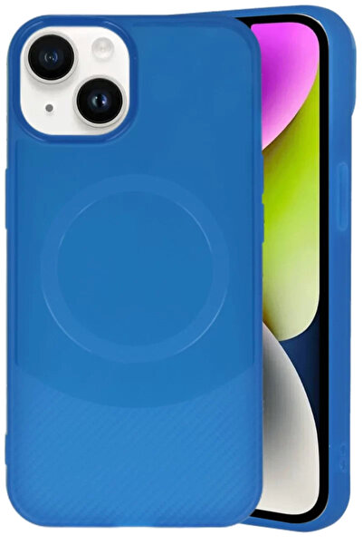 Beta Moda Hub حافظة Newface لهاتف آيفون 14 من مايا كربون - أزرق داكن