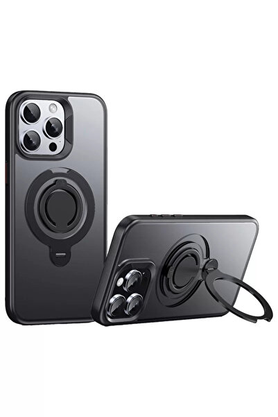 TeknoKapsül غطاء جوكو آيفون 15 برو أفاتار 360 دوار ماجسيف - أسود