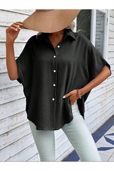 DRESSIFY WOMEN’S FASHION Γυναικείο πουκάμισο Aerobin από ύφασμα Oversize με κ...