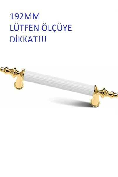 Empressco 192mm Altın Beyaz Metal Dolap ve Mobilya Kulp, Şık ve Dayanıklı Tas...