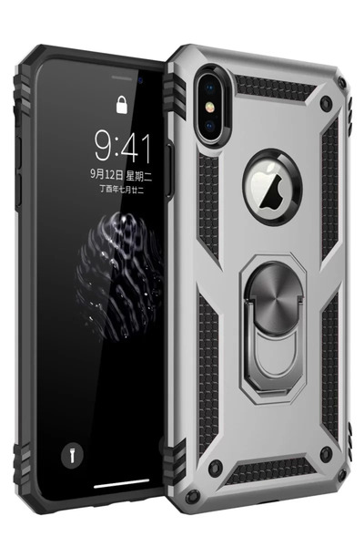 ZEMİRA HOME Newface iPhone XS Max Case Sofia Ring Silicone Cover - Silver