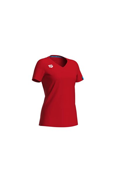 ARENA تي شيرت نسائي بتصميم لوحي باللون الأحمر