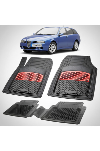 TEAMCAR Αλφά Ρομέο 156 Σπορτγουάν Φέισλιφτ 3 Συμβατά Πατάκια Δαπέδου 2003-200...