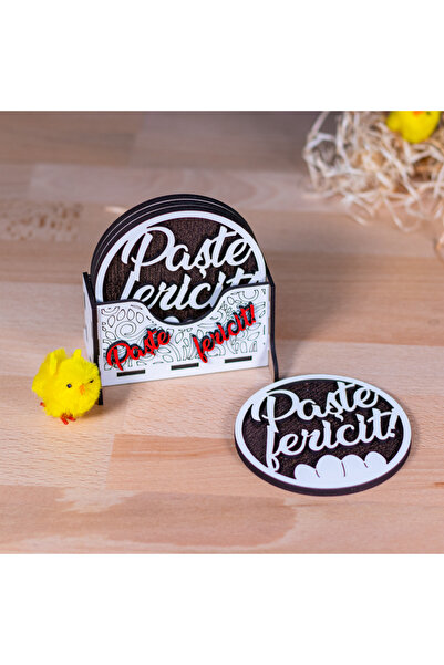 Creators of Crafts Coasters - Happy Easter! 6 pcs, 8 cm