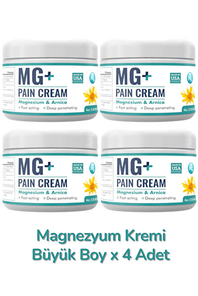 ULFİSU COSMETİCO Magnezyum Kremi 4 Adet - Magnezyumlu Krem 120 ml