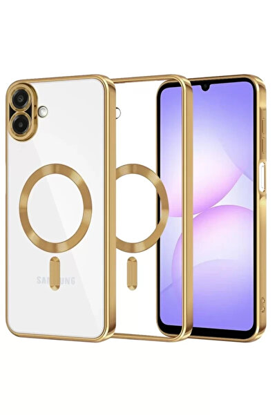 Beta Moda Hub غطاء نيو فايس سامسونج جالاكسي A07 4G كروس ماجنيتيك سيف - ذهبي