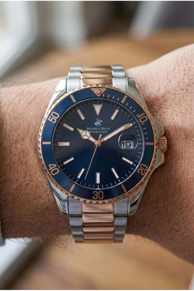 Beverly Hills Polo Club Double Color Men's Wristwatch |   43.5 mm Steel Case,...