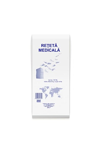 Libra Rețetă medicală 100 de coli, format 10x30 cm