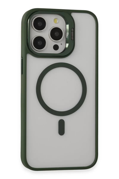 ZEMİRA HOME غطاء جوكو لـ iPhone 15 Pro Max مع حامل لعدسة Roblox Magsafe - أخض...