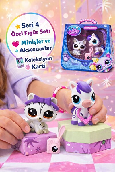 TOYFEST Littlest Pet Shop Seri 4 Tekli Figür Minişler Pet Pairs Stylin' Strip...