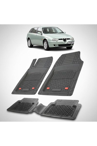 TEAMCAR Αλφά Ρομέο 156 Σπορτγουάν Φέισλιφτ 2 Συμβατά Πατάκια Δαπέδου 2000-200...