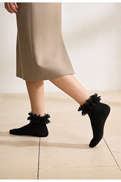 Ranasubaşı Lace Breeze Socks Black