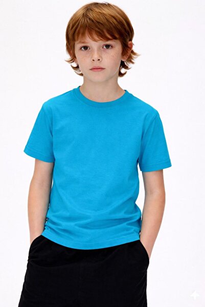 MODA 6 Ποικιλίες χρωμάτων Παιδικό μπλουζάκι με λαιμόκοψη ποδηλάτου 5 6-7 8-9 ...