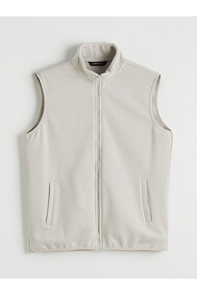 LC Waikiki Peak New Season Mock Neck Zippered Men's Fleece Vest