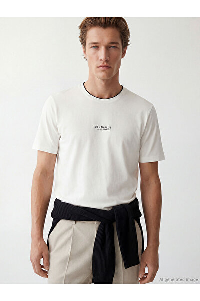 LC Waikiki Peak New Season Crew Neck Printed Men's T-Shirt