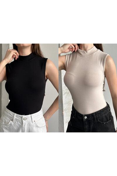 Makarina Women's Fishneck Modal Cotton Sleeveless Bodysuit