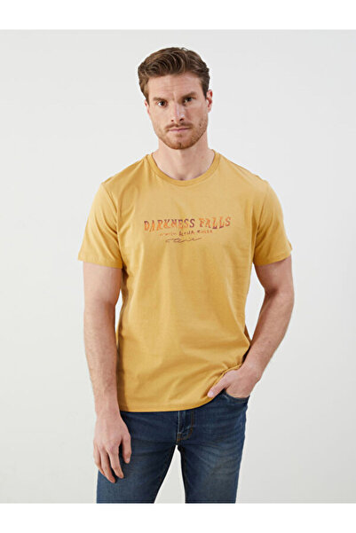 LC Waikiki RMZ GİYİM FARKIYA تي شيرت رجالي من القطن الممشط مطبوع عليه ياقة روبا