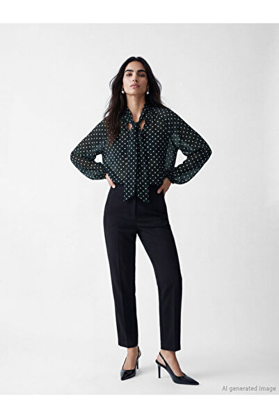 LC Waikiki Foulard Roba Collar Polka Dot Blouse for Style Enthusiasts from Uz...