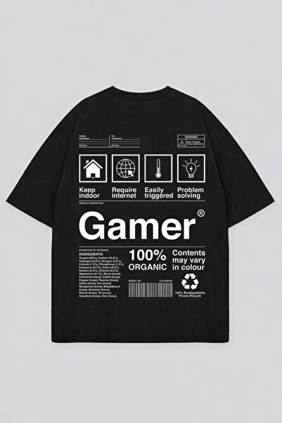 LORVEX Υπερμεγέθη μπλουζάκι unisex από 100% βαμβάκι με στάμπα, άνετη εφαρμογή