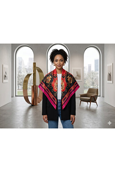 shop Vintage Patterned Satin Shawl - Retro Style Women's Scarf