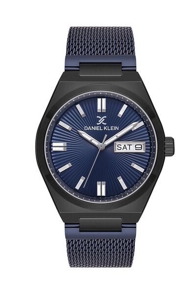 Daniel Klein Black Cord Navy Blue Color Men's Wristwatch