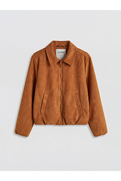 LC Waikiki Rmz Gi̇yi̇m Farkiyla Shirt Roba Collar Girls' Suede Coat