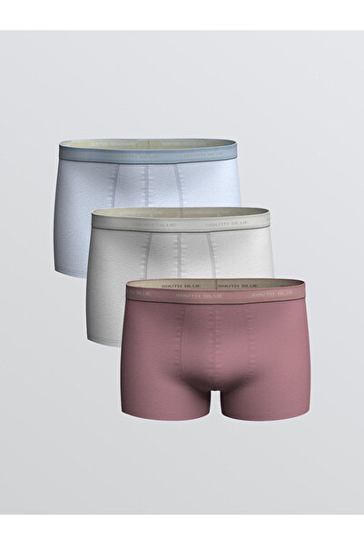 LC Waikiki Μπλε Standard Fit Βαμβακερά Ευέλικτα Ανδρικά Μπόξερ 3 τεμαχίων