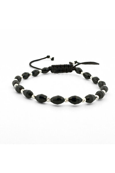 Teo Bijoux Brățară cu cristale ovale din sticlă și mărgele argintii - Amintir...