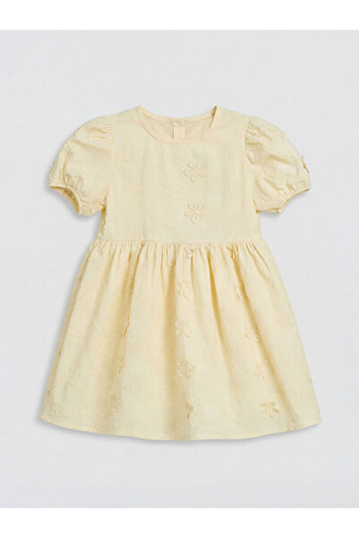 LC Waikiki Zero Roba Collar Flower Embroidery Girls' Satin Dress from Uzg Sto...