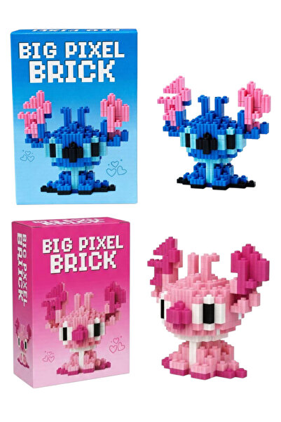 OyuncakZade ألعاب بناء ثلاثية الأبعاد من بيكسل بريك (Stitch) باللون الأزرق وا...